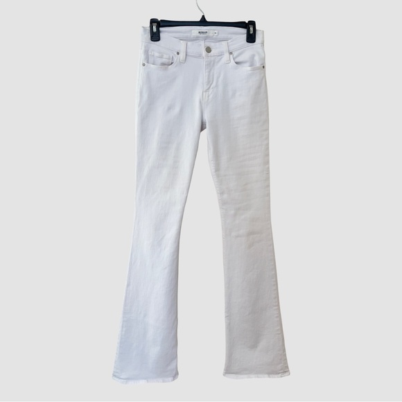 Hudson White Mid Rise "Drew Boot" Flare Jeans US26 ($280) - Picture 1 of 6